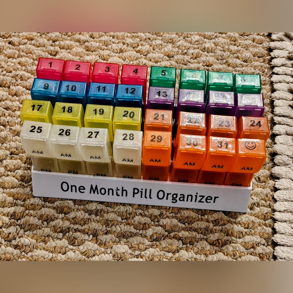 Colorful Monthly Pill Organizer